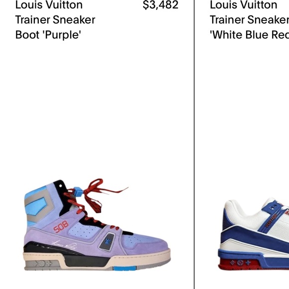 Louis Vuitton trainer sneaker Boot Purple. RP(Once used). - Picture 12 of 12